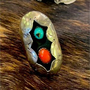 COPY - Coral and Turquoise Size 7